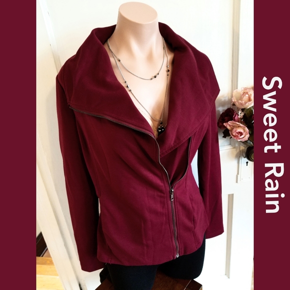 Sweet Rain Jackets & Blazers - SWEET RAIN - Roger Asymmetrical Zipper Jacket